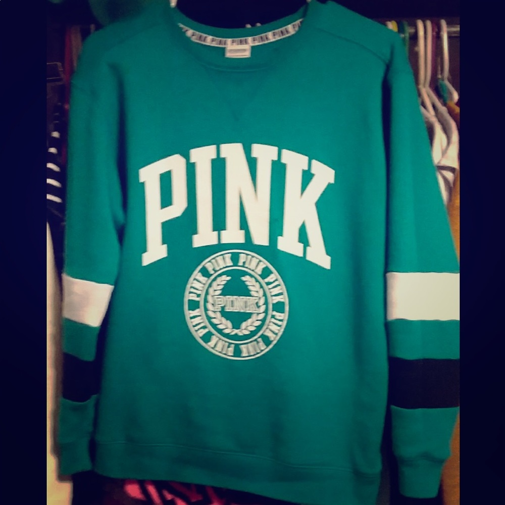 Pink xs crew teal